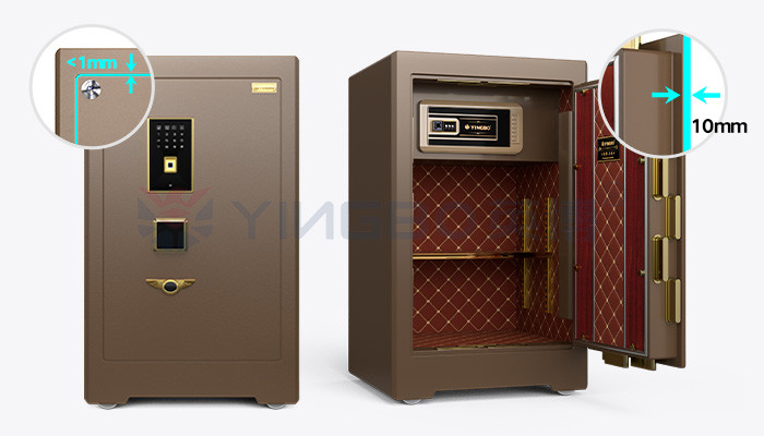 Dual Alarm Luxury Safe Box Fingerprint Lock Solid Steel For Security YB/ZY-70