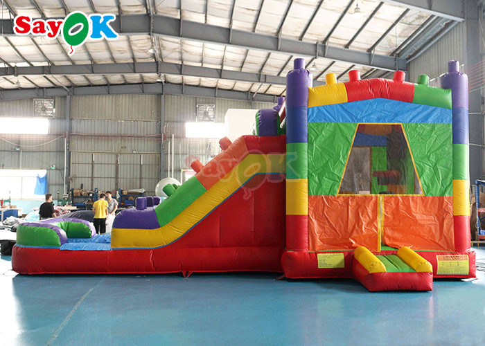 0.5mm PVC Inflatable Unicorn Bounce House Kids Bouncy Castle Jumping Slide Moon