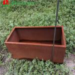 Outdoor Round Flower Planter Pots Corten Steel Material