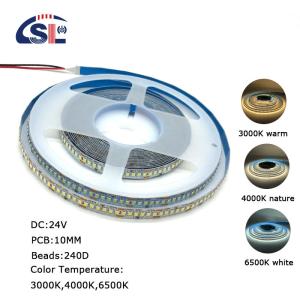 Wholesale 12v24v 240leds 10mm 3000K 4000K 6500K Die-Cutting Board dual color SMD2835 Led Strip Light from china suppliers