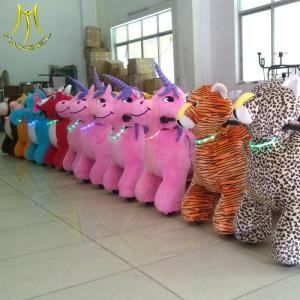 Wholesale Hansel amusement park walking plush electric animals coin operated ride from china suppliers
