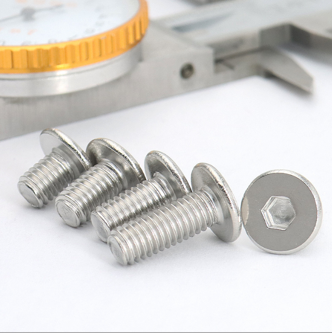 Stainless Steel M3 M4 M5 M6 Ultra Thin Head Hex Socket Screw INCH Measurement System Suitable for Various Industrial Uses