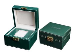 Wholesale Empty Wooden PU Leather Watch Box MDF Wrapped Velvet Inside 295 X 85 X 40mm from china suppliers