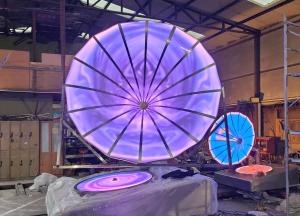 Wholesale stainless steel sculptures with LED lights, outdoor metal sculptures,Stainless steel sculpture supplier from china suppliers