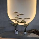 Lifelike Green Plastic Artificial Plants 70-120cm For Indoor / Outdoor Decor