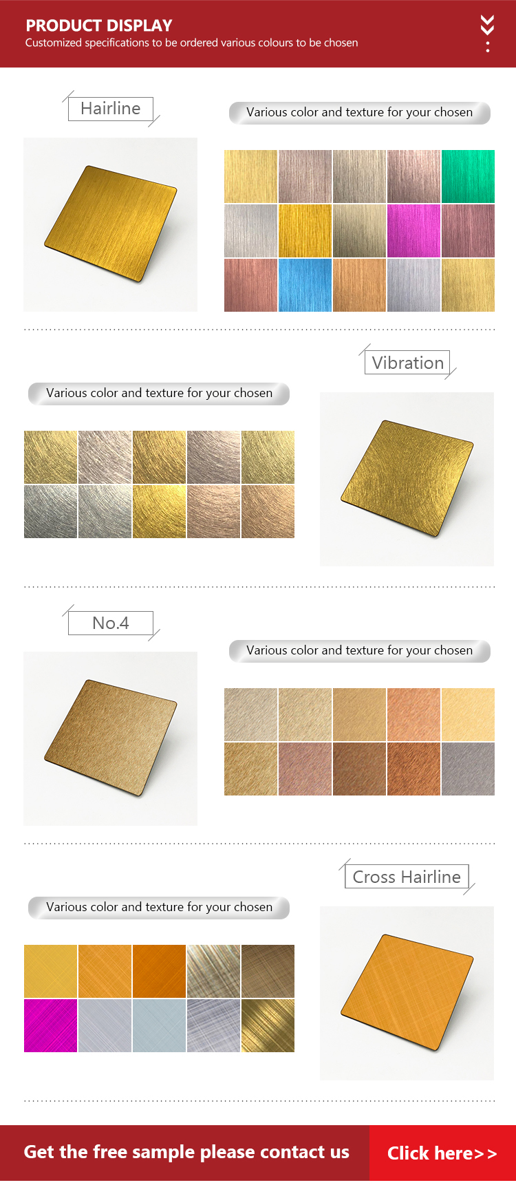 304 Stainless Steel Color Plate Aisi 2mm Brushed Ss 316 Decorative Hairline Stainless Steel Sheets