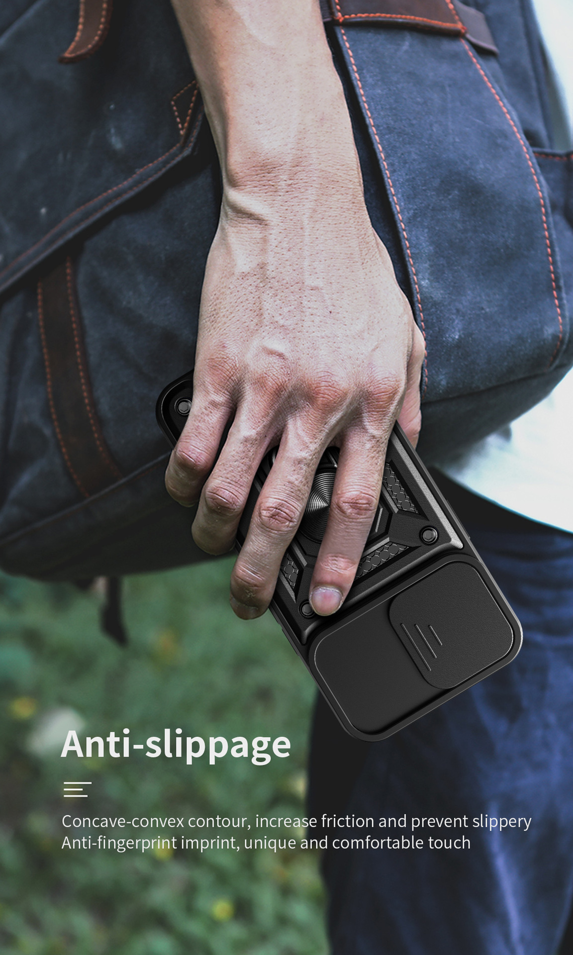 iPhone TPU Camera Protection Mobile Back Cover Hybrid Shockproof Kickstand Ring Phone Case