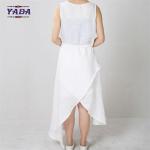 Ladies white sleeveless cotton casual elegant mini formal office dresses sexy