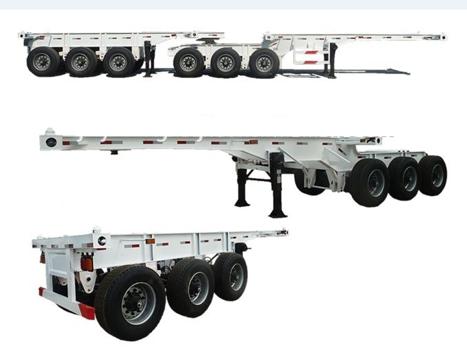 20ft Skeletal Superlink Tandem Semi Trailers Bi-train Trailer with Electric 24V 7 ways