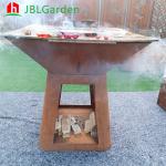 ISO9001 D1000mm Commercial Charcoal Bbq Grill Smoker Customized
