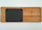 Non Slip Stone Placemats , Kitchen Cutting Board Slate Bamboo Natural