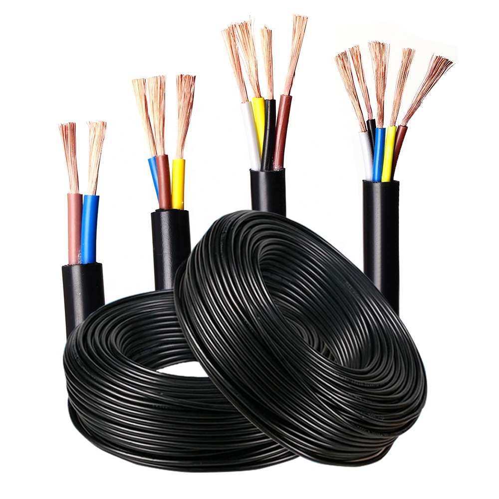 3 Core Multi Cord 0.75mm 1.5mm 2.5mm 4mm Rvv Cable Electric Wires Flexible Copper Cable