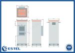 IP55 Galvanized Steel 39U Outdoor Telecom Cabinet Single Wall 1.2mm Thickness