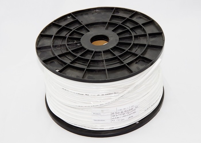 Fig 8 Shotgun Bulk CCTV Cable VR90P Solid PE Insulation With 2 Cores Power Wire