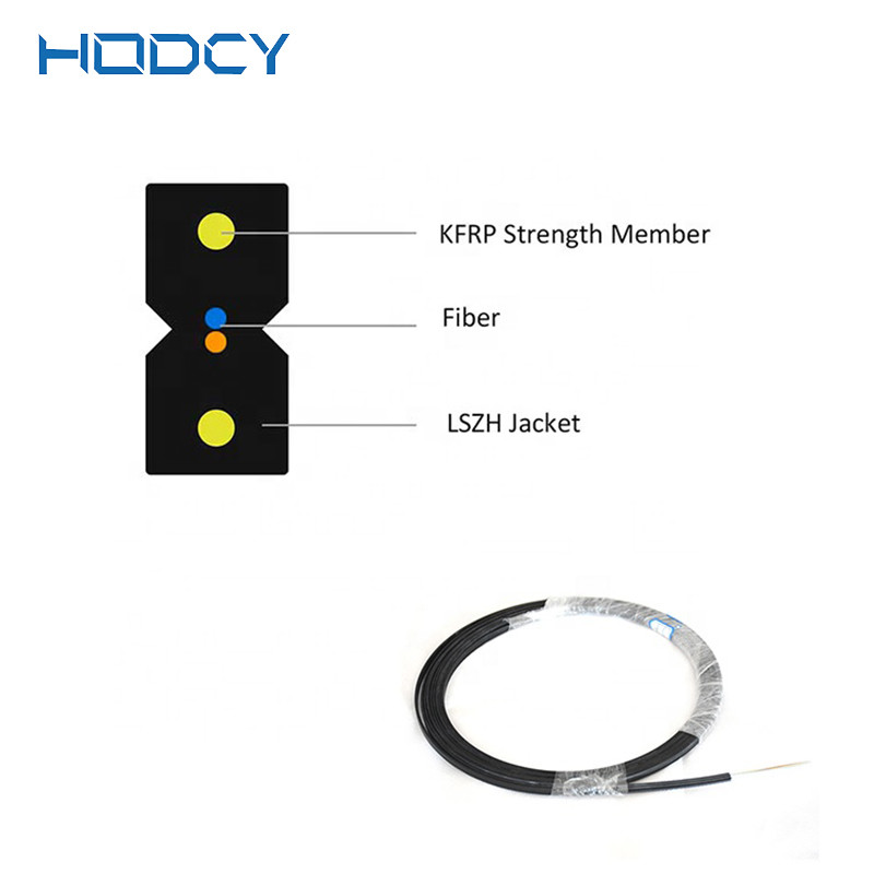 GJYXFCH FTTH Drop Cable Self Supported Tube LSZH Jacket Cable G652D G657A1 G657A2 drop fiber optic cable