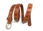 20mm Womens Full Grain Leather Belt Single Prong Buckle
