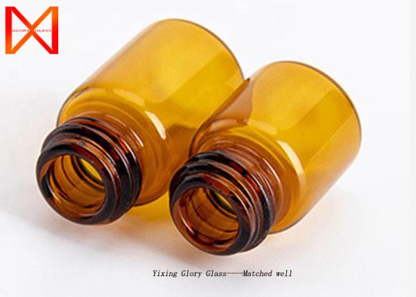 Clear Light Amber Essential Oil Glass Bottle Convenient Transportation With