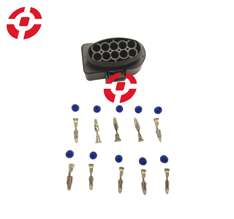 Auto Wire Harness Plugs Auto Temp Sensor Plug 1 Set 10 Pin 3.5mm Auto Waterproof Connector Deflation Valve Halogen Headlight Plug 6R0973735