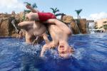 Steel Frame Kids Water Playground , Water Play Equipment Water Fountain