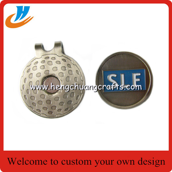 Custom golf accessories for golf club/wholesale golf hat clips with your own logo design