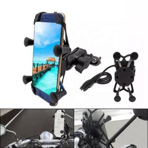 Wholesale GPS 12V 2.4A Dirt Bike Handlebar Phone Mount 360D Rotation from china suppliers