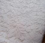 French Eyelash Lace Fabric with cord for Bridal Dress with Ivory / Pink color
