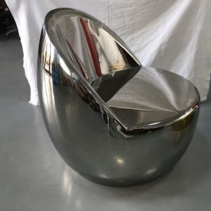 Wholesale Stainless steel outdoor furniture a set of three stainless steel mirror stools and an electroplated coffee table from china suppliers