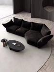 Petal Black Velvet Sofa Italian Hotel Villa Living Room Fabric Alien Sofa