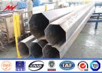 Galvanized Steel Utility Pole 13.4kv Powerful Transmission Line 160 Km / H 30 M