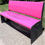ISO14001 Certificate Colorful 1930mm Outside Metal Bench