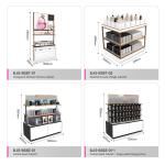 Makeup Display Stand Platinum Wood Promotion Cabinet for Cosmetic Retail Shop