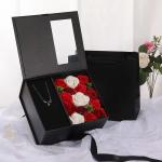 Acrylic White Magnetic Gift Box with Ribbon for Wedding Invitation Packaging