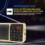Personal LED Flashlight HIFI Portable FM Radio Digital Music Mp3 Player Speaker
