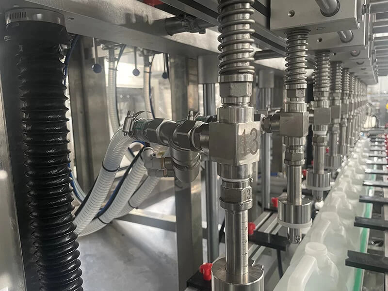 Full Auto Anticorrosive Glass Bottle Vinegar Filling Equipment Overflow Filling Technology