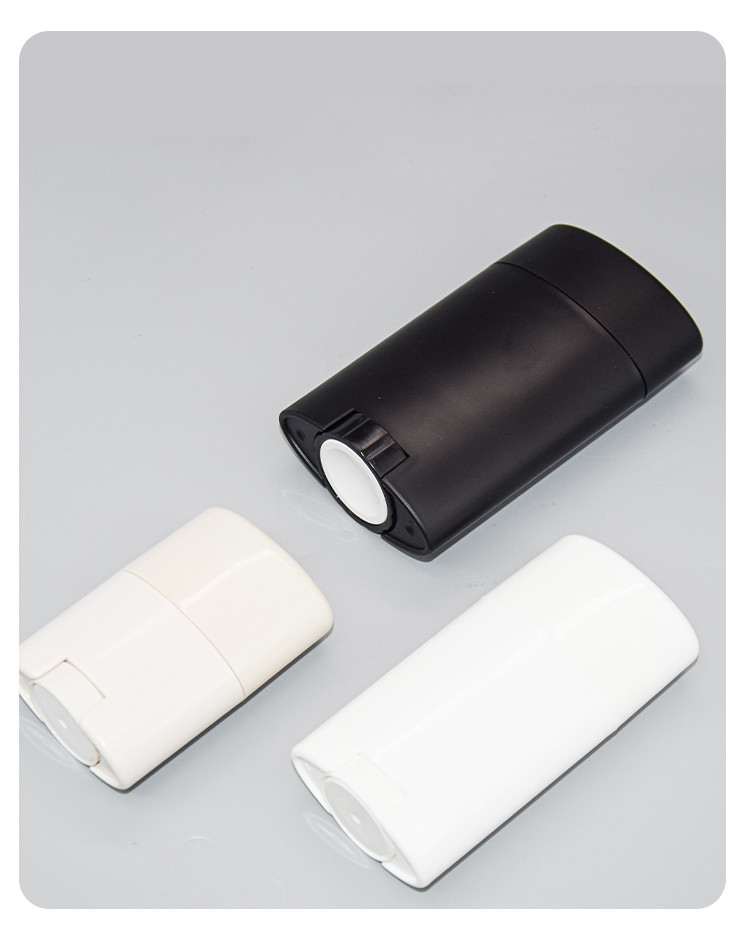 Flat Top Cap Cosmetic Pump Bottle Polypropylene Oval Deodorant Stick 15g