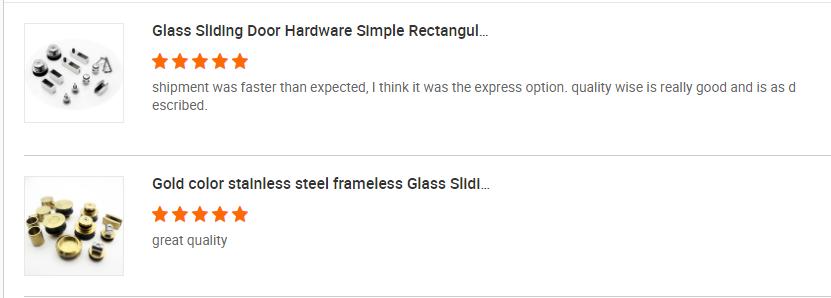 Modern Design Double Pipe Bar Frameless Ss304 8-12mm Shower Sliding Door Fittings