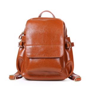 Wholesale Retro Backpacks Cowhide Double Shoulder Bags Genuine Leather Travelling Bag from china suppliers