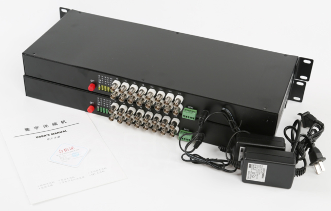 FC UPC Fiber optic media converter Video Over Fiber Media Converter Rack Mounting