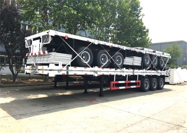 Shipping Container Trailer Transport 20 Ft 40ft Container 3 Axle Flat Bed