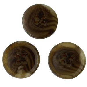 Wholesale Resin Eco Friendly Polyester Fake Horn Buttons In 22L Deep Brown 4 Holes from china suppliers