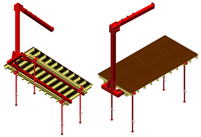 Convenient Beam Slab System High Lift Forklift , Steel Formwork For Concrete Slab