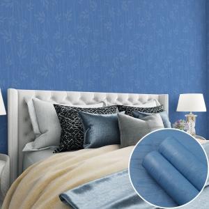 Wholesale Interior Blue Embossed Wallpaper Self Adhesive Wallpaper Waterproof Decoration from china suppliers