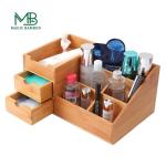 Living Room Jewelry Storage Cabinet Dressing Table Top Bamboo Cosmetics Display