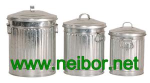 Wholesale galvanized storage cans storage bins with lid 4L 7L 10Litres from china suppliers