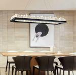 Square Vintage Lamps Crystal Pendant Light Hanging Fixture