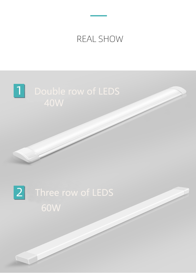 9W 18W 36W 40W 60W 4FT PC LED Batten Purified Fixture Lamp Tube Light for Warehouse
