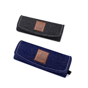 Wholesale Custom Denim Fabric Surface handmade Flip Cover Hard Glasses Case from china suppliers