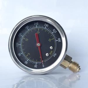 Wholesale 63mm 20 Bar 300 Psi Radial Mounting Stainless Steel Pressure Gauge Liquid Fillable from china suppliers