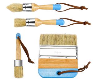 Wholesale 1.5in Chalk And Wax Paint Brushes Set 3pcs Wooden Handle DIY Painting from china suppliers