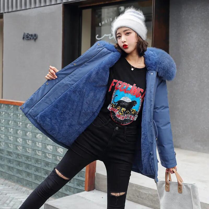 Winter Jacket Warm Fur Collar Thick Overcoat Ladies Long Hooded Parkas Women&prime;s Jacket Clothes Snow Wear Coat for Women